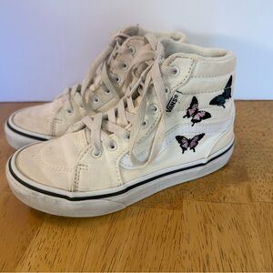 VANS Filmore Hi Embroidered Butterfly Mars Hi-Top Sneakers Youth Size 1